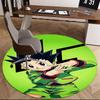 1pc Anime Cartoon Design Round Carpet  Office Chair Mat, NonSlip Rug for Home Decor