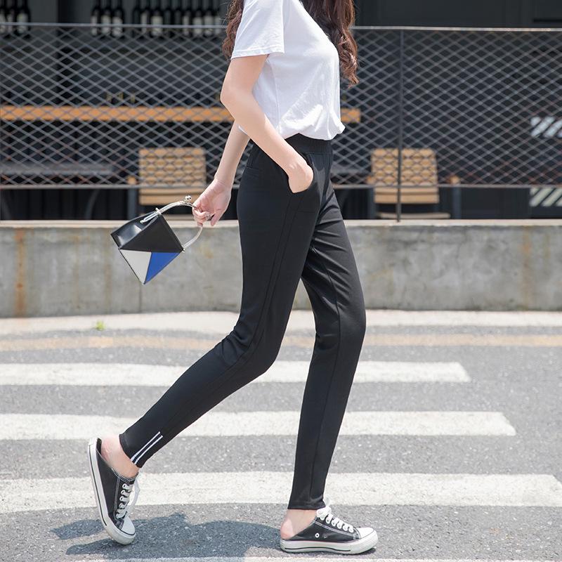 Women s 2025 Summer Fashion Korean-Style Slimming Loose Harem Sports Casual Pants S