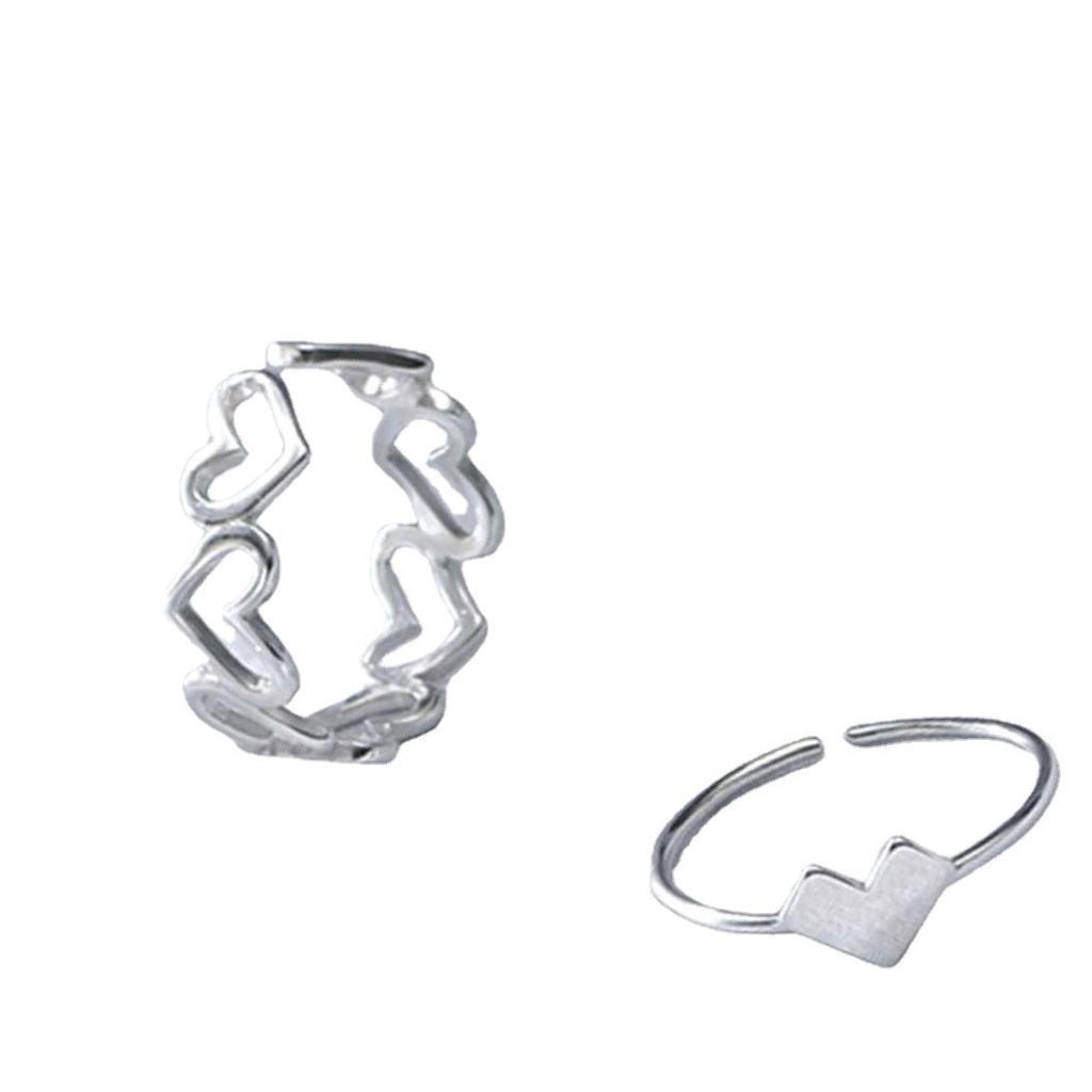 Hollow Love Ring Women's Open Ring Niche Design Sense Ins Cold Wind Woman, Index Finger Personality Ring
