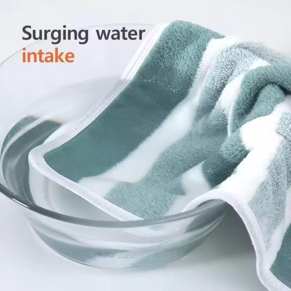 Durable Quick Drying Bath Towel Water Absorption Thickened Face Towel Non Shedding Striped Pattern Hand Towel Men and Women
