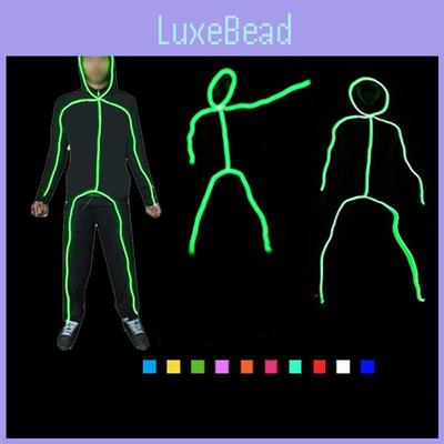 Filo Elettroluminescente Super Flessibile Costume Strisce Luminose Per Display Personalizzabili di Halloween e Natale
