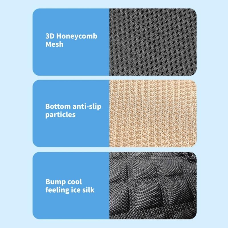 Ventilated Auto Cushions with 8 High Speed Fans & Breathable 3D Mesh Multiple Surfaces Cooling Pad for Summer Driving Comfort