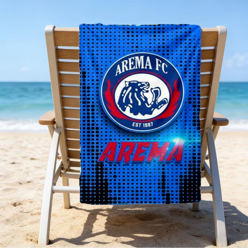 Arema Football club Printed Beach Towel, Super Soft Microfiber, Perfect Gift Birthday, for Pool, Beach, Travel, for family and friends