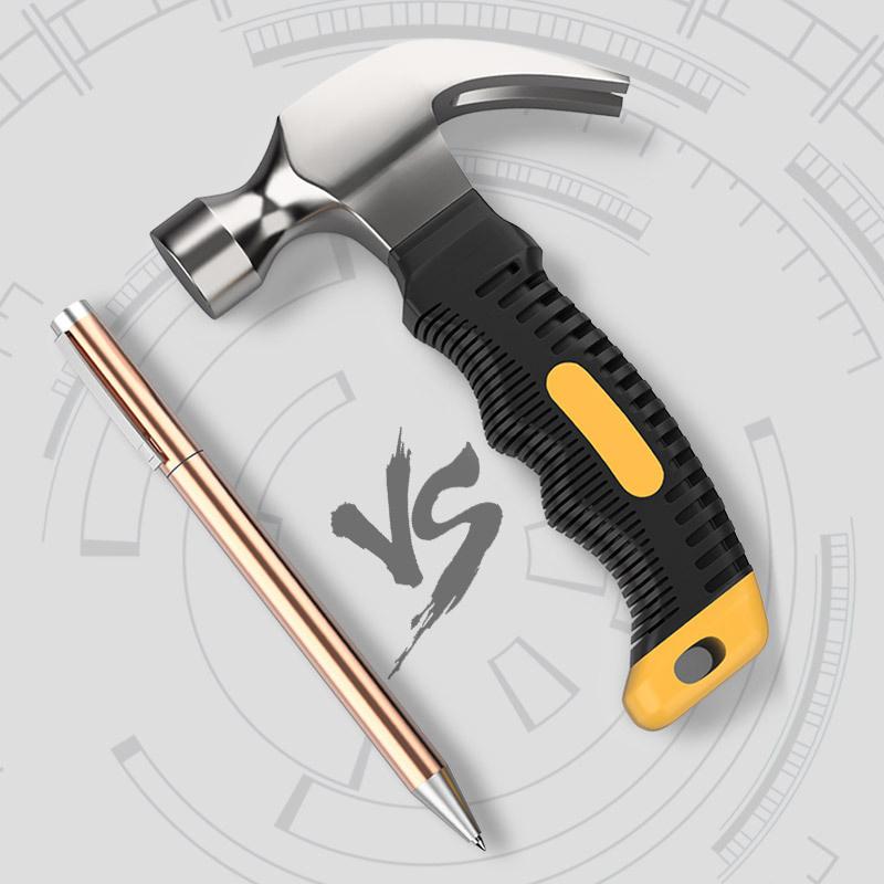 1-teiliger Mini-Hammer mit Gummigriff, Kohlenstoffstahl, tragbarer Klauenhammer für den Heimgebrauch, Nagelzieher für die Holzbearbeitung