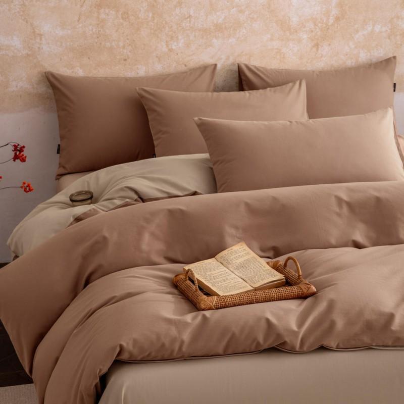 Cotton Brushed Solid Color Patchwork Thick Bedding Set Simple Style Sheet Duvet Cover Pillowcase Dorm