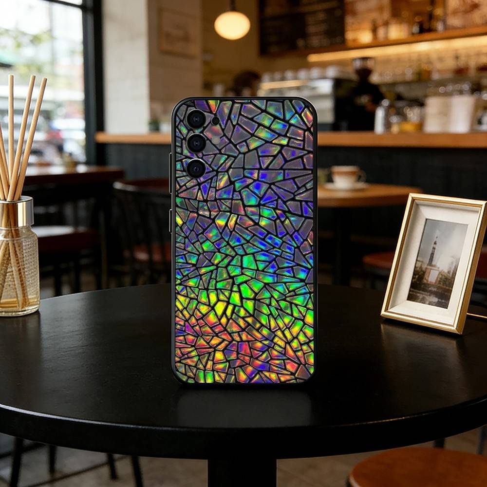 

Stained glass Phone Case For Samsung S25,S24,S21,S22,S23,S30,Ultra,S20,Plus,Fe,Lite,Note,10,Black Cover Samsung S21fe