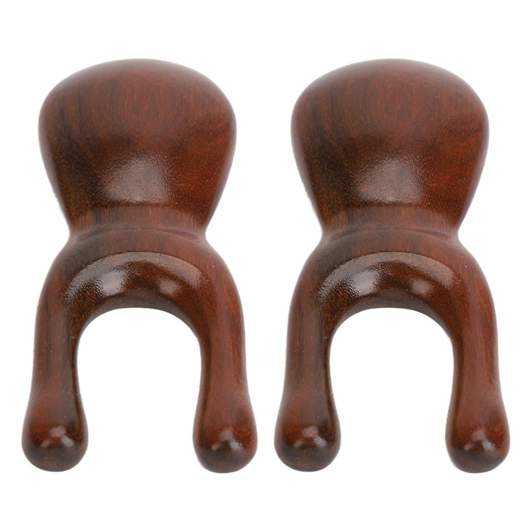 2pcs Nose Massager Scraper Reduce Muscle Tension Relieve Facial Edema Portable Wooden Nose Massager