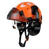 CE Construction Safety Helmet With Built In Goggles Earmuffs Reflective Stickers Hard Hat With Visor Adjustable Vented ABS Hardh