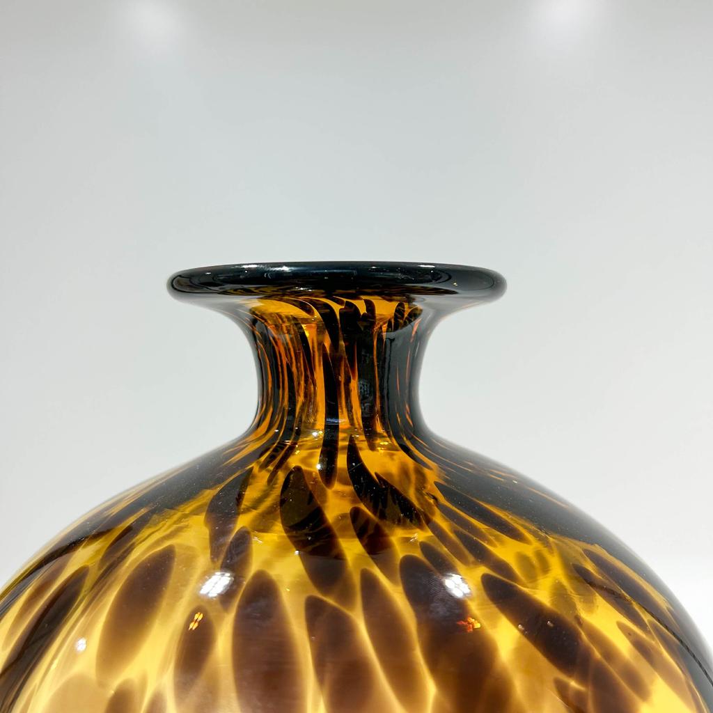 Glass Vase Leopard Print Vintage Glass Jar Flower Arrangement Accessories Gourd Flower Vase Terrarium Home Decoration