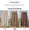Women's High-Waisted Cotton Linen Wide-Leg Pants - Spring/Summer/Fall, Plus Size, Nine-Point, Drawstring, Casual Japanese Style