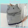 Cat Backpack With Canvas Material And Zipper Closure For Daily School Use