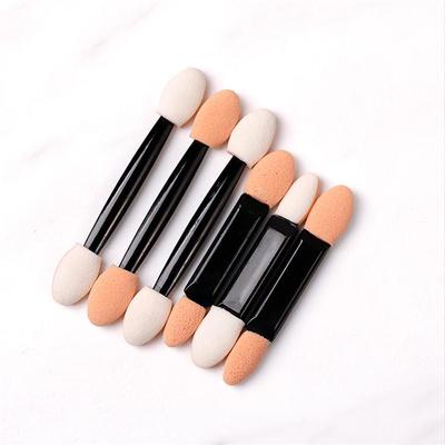 Sada na zrcátkový pudr na nehty: Štětec na oční stíny s dvojitou hlavicí, latexová houbička, aplikátory na oční make-up