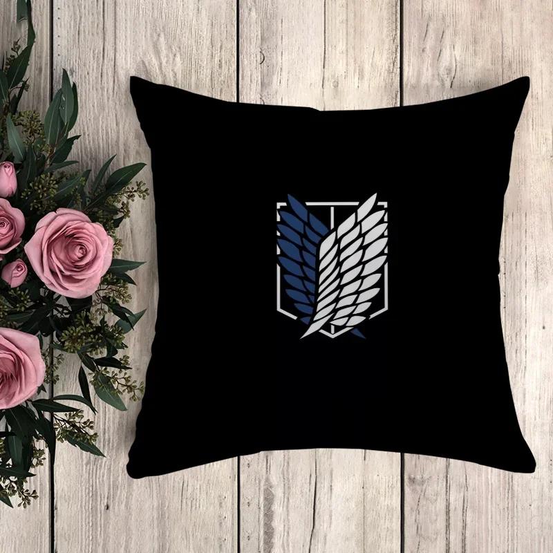 Anime Pillow Attack On Titan Cushion Covers for Bed Pillows Decorative Pillowcases  Fall Decor Pilow Cases Pillowcase