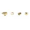 4Pcs Guitar Finger Pick Stainless Steel Glossy Appearance Metal Thumb Pick Guitar Accessories Gold