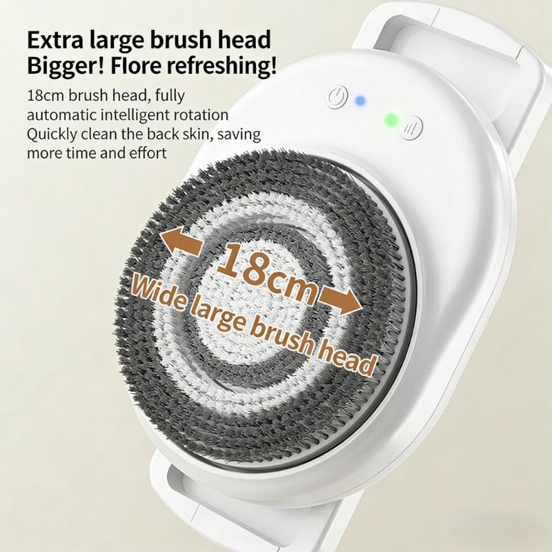IPX7 Water Resistant Automatic Back Cleaner Offering 3 Level Configuration And Secure Feature For Gentle Dermocare