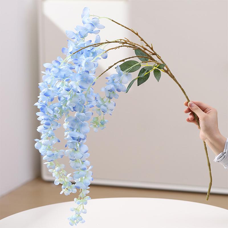 1/2Pcs 108CM Artificial Flowers 5 Fork Fake Flowers Vine Wisteria Garland for Home Room Decor Garden Wall Wedding Decoration
