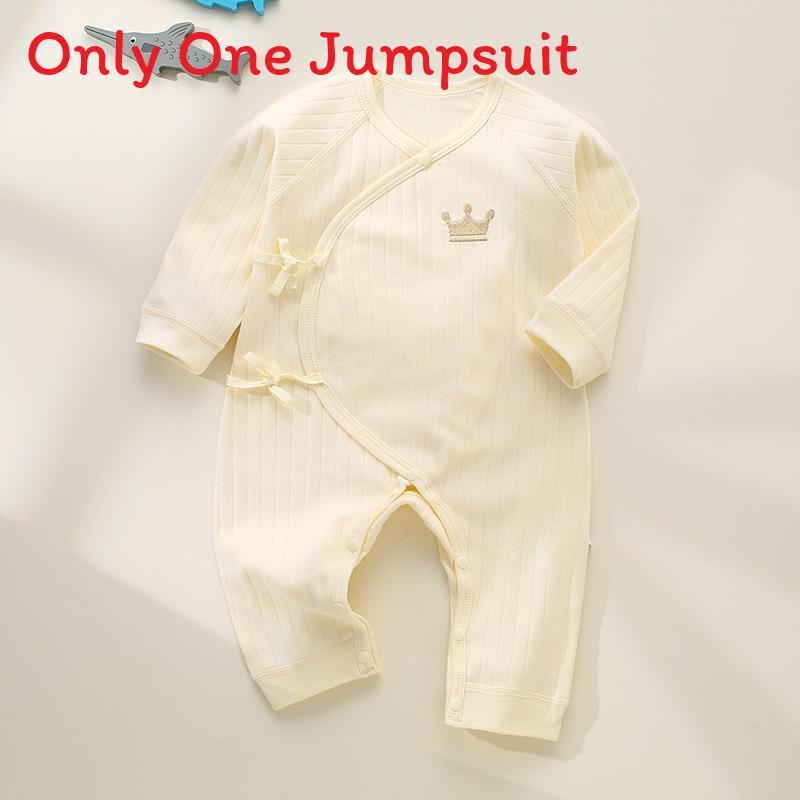 Baumwoll-Baby-Strampler Ohne Gleichheitszeichen Mit Krawattenverschluss Für Neugeborene Und Säuglinge