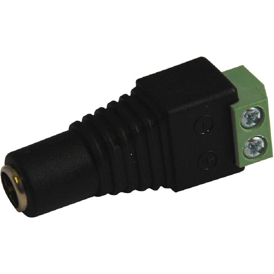 JacobsParts Male DC Barrel Power Plug Screw-on Wire Connector 5.5mm x 2.1mm for 12V/24V LED Strip and Electronics (10 Pack)