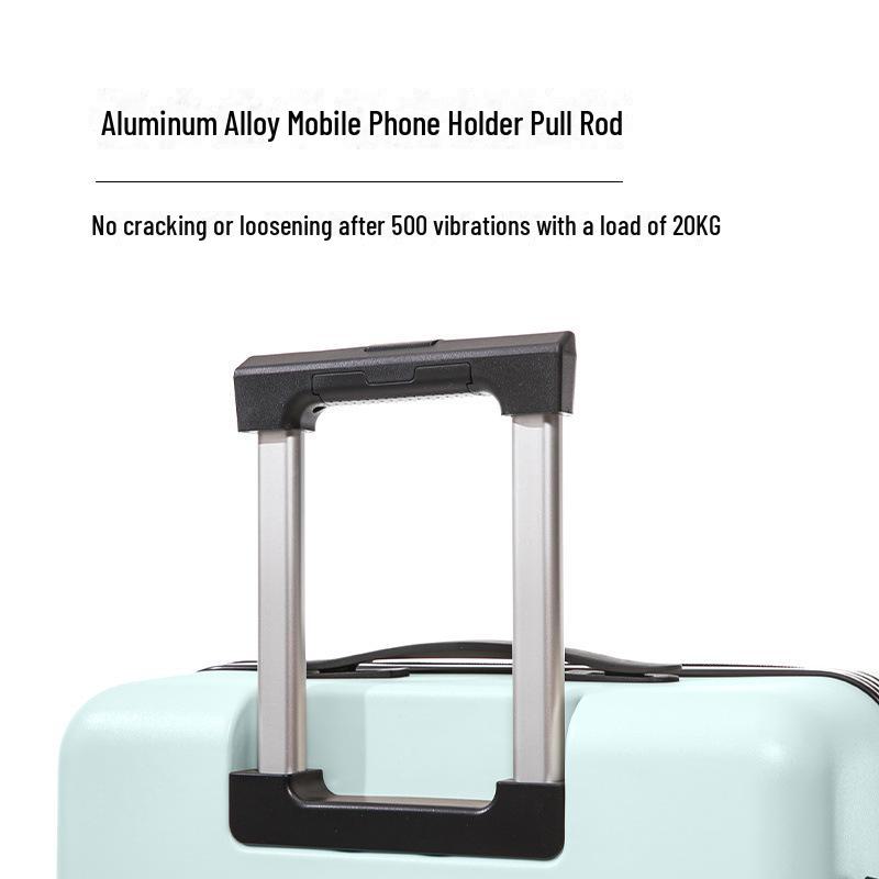 Yongsheng 20'' Front-Opening Suitcase with Universal Wheels, Password Lock & Large Capacity 24'' Zipper