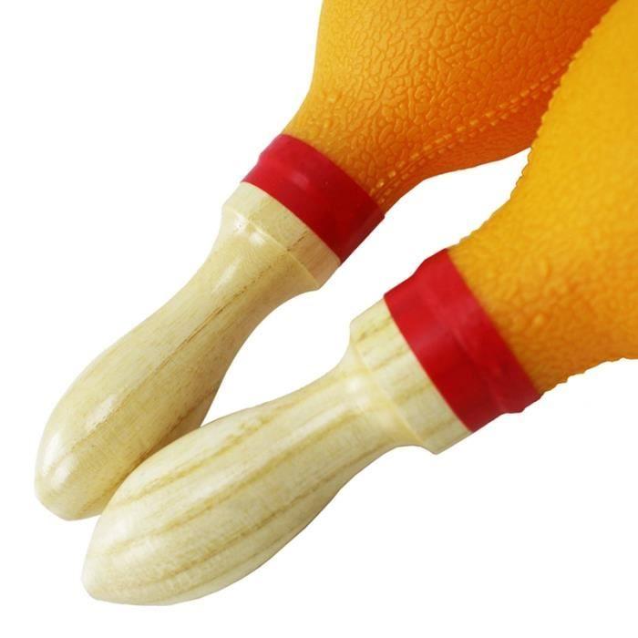 A-Star Maracas en plastique à poignées de bois