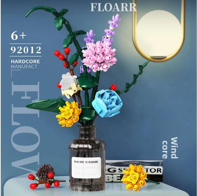 Bouquet And Succulent Set Toy Assembled Building Block Model Ornament Desktop