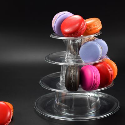 Lightweight 4 Tier Macaron Display Stand Functional 4 Tier Macaron Presentation Stand Holder For Engaging Visual Appeal
