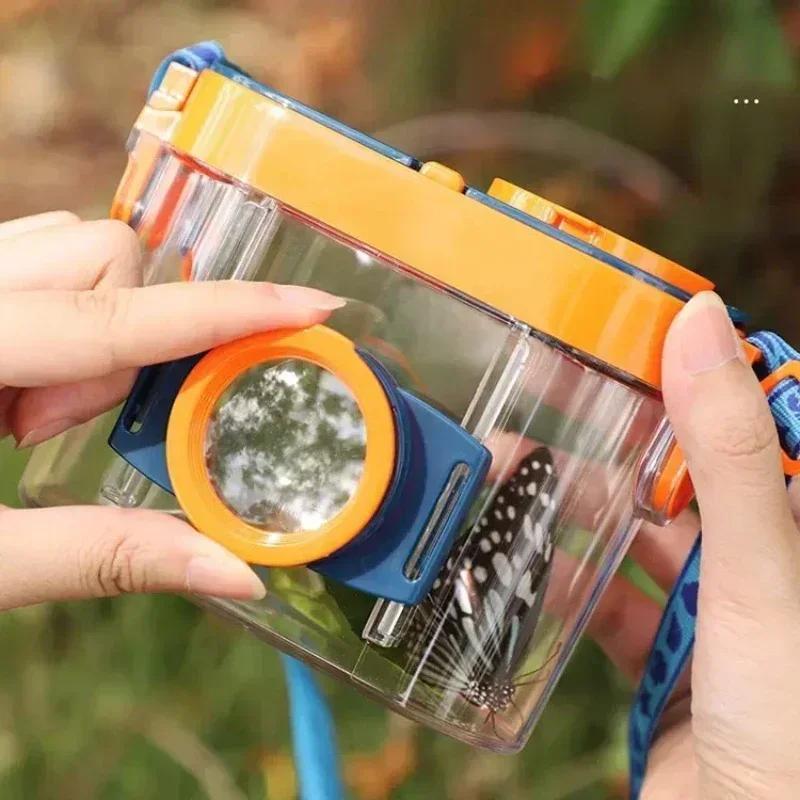 Bug Viewer Outdoor Insect Box Magnifier Observer Kit Insect Catcher Cage Kids Educational Toy Science Nature Exploration Tools
