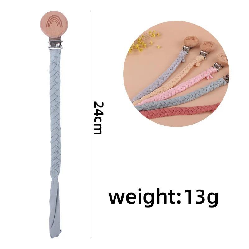 Fabric Baby Pacifier Clip Holder Hand-woven Pacifier Clips Baby Toys Anti-loss Clip Infant Newborn Nursing Tools Accssories New