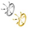 Pack of 4 Unique Claw Prong Style Rings Setting Durable Rings Blank Support Tray