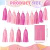 20PCS Tissue Paper Party Pink Tassel Garland Tassel DIY Paper for Party Decoration Birthday Banner Festivals Baby Showers 14inch