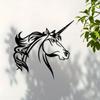 Metal Unicorn Wall Art Decor, 11.81 inch, Indoor Outdoor Use for Living Room Patio Balcony, No Power Needed
