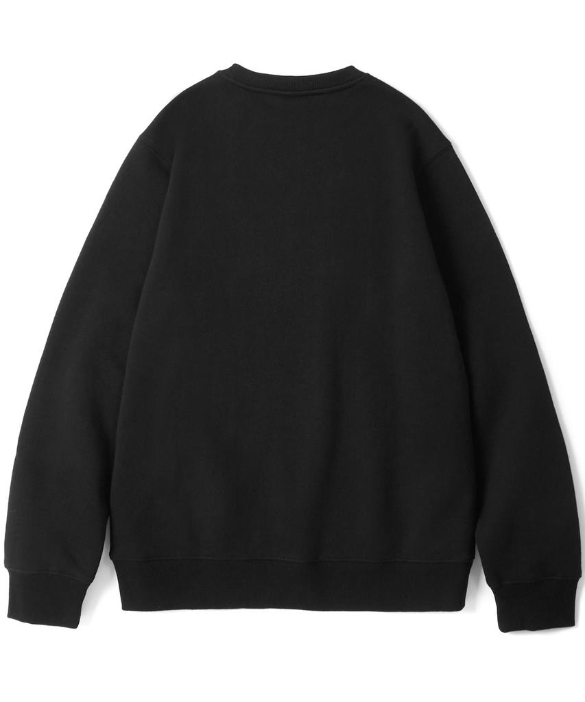 KULTE 809 Standard Fit Leather Icon Sweatshirt Black