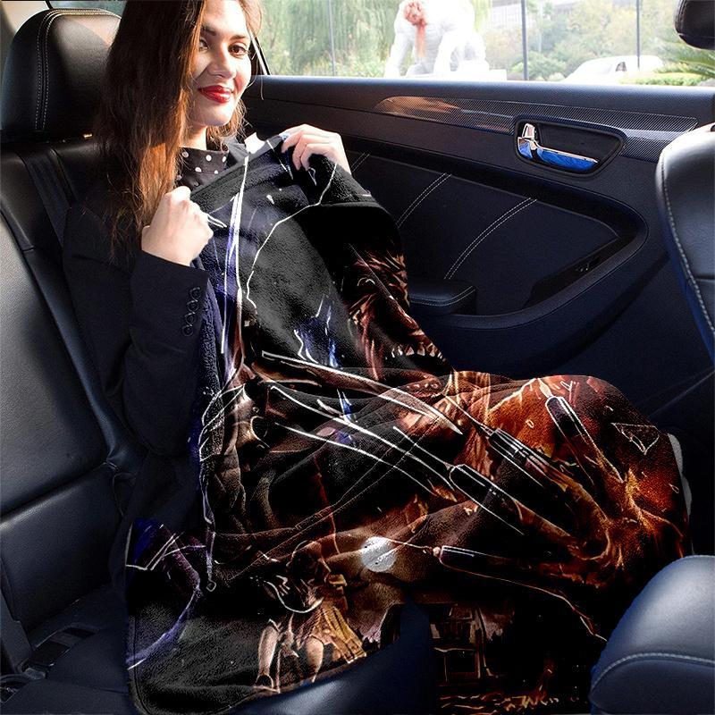1pc Halloween Horror Freddy Krueger Print Blanket Home Decor, Couch Throw, Outdoor Blanket .W040