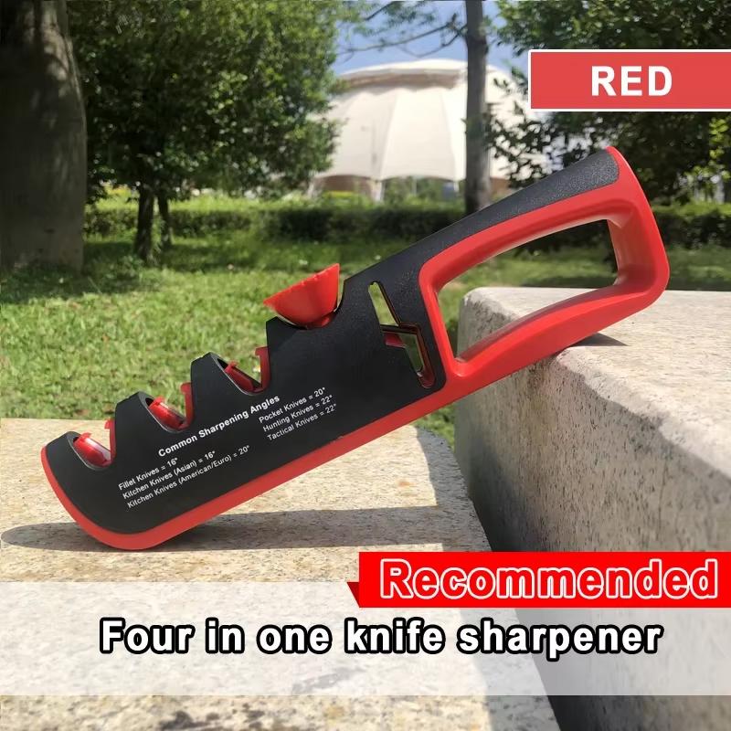 4 Stages Type Knife Sharpener Multi-function Scissors Sharpening Tool Stainless Steel Sharpening Stone for Kitchen