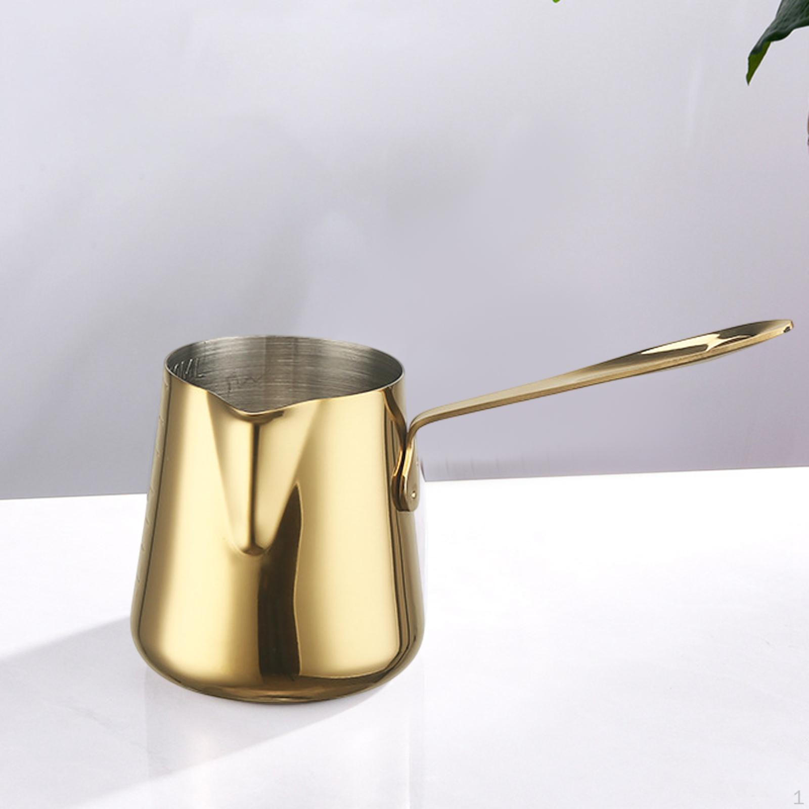 

Кавовий глечик для молока, еспресо, потовщений з нержавіючої сталі 304, глечик для кави, молоко, піноутворювач, глечик для еспресо Gold 250ml