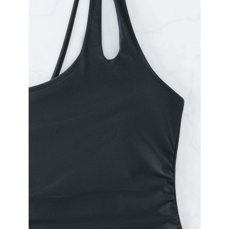 2026 Jednolity Jednoramienny Kostium Kąpielowy Push-Up Wysoki Wycięcie Dla Kobiet Bez Pleców Jednoczęściowy Kostium Kąpielowy Plażowy