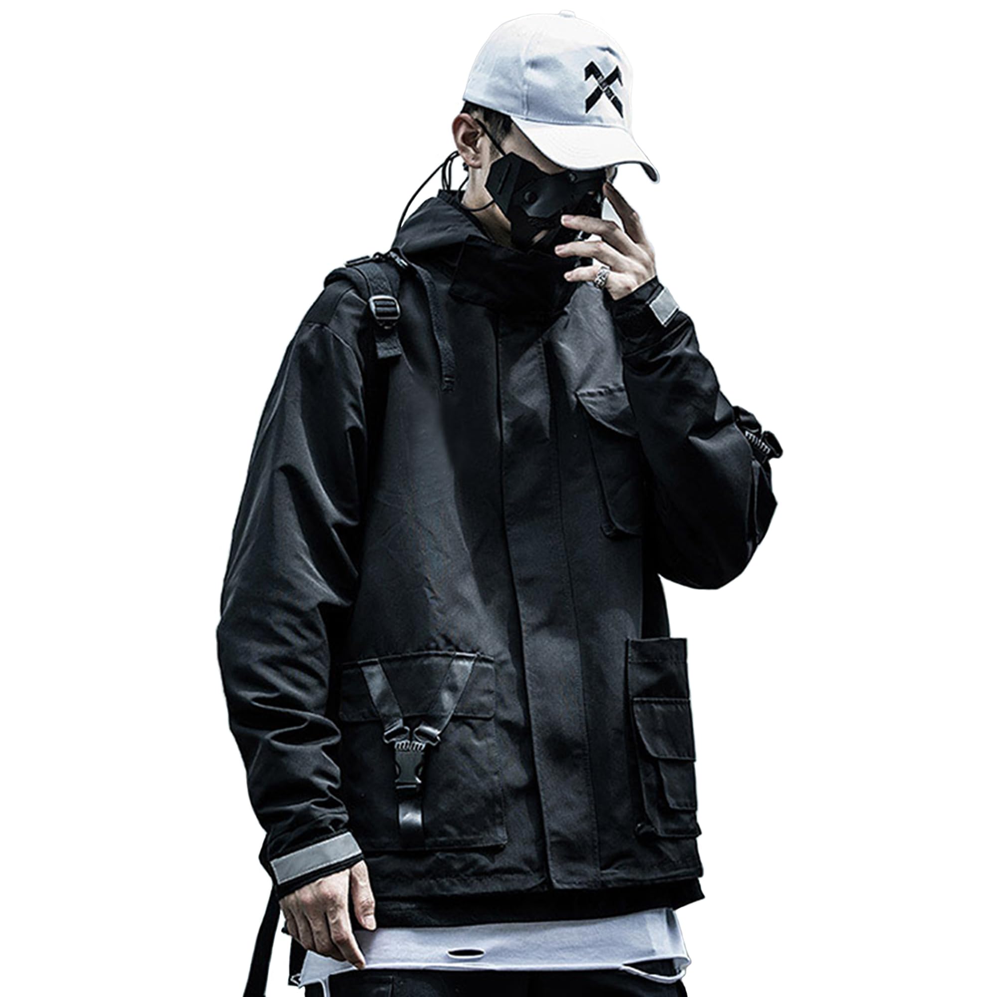 ZORZIND American Casual Mountain Wear Parka/Jumper/Windbreaker Jacket, Unisex, Spring/Autumn (3XL) чёрный