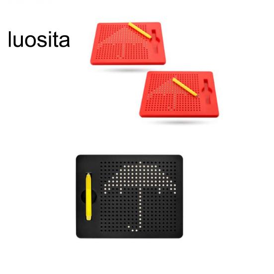 1 Set Kids Magnetic Drawing Board with 380/714 Steel Balls, Retractable Pen, Toddlers Early Education Dot Art Painting Pad, Children Boys Girls Gift