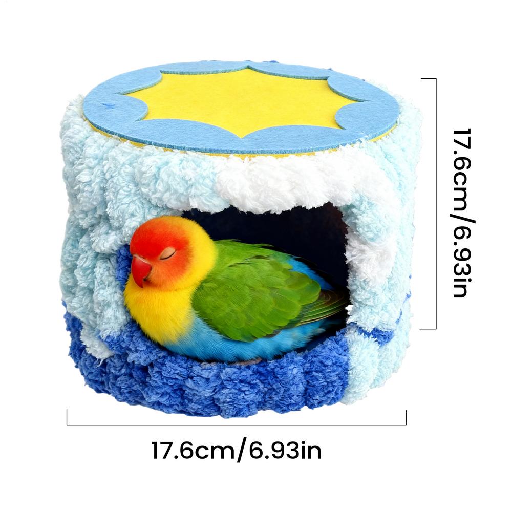 Bird Bed Plush Warm Cute With Pads Parakeet Bed Bird Cage Accessories For Parrot Cockatiel Conure Lovebird Finch Squirrel
