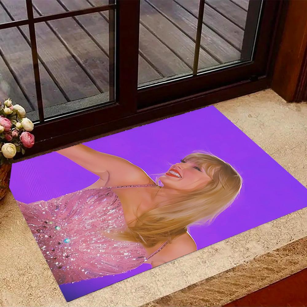 Taylor Swift Angel Themed Anti-Slip Rugs - Polyester Home Decor, Suitable for Bedrooms, Living Rooms, Doorways, Studios, and Decorations