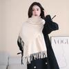 Women's Imitation Cashmere Winter Scarf - Thick Solid Color, Versatile Men's Shawl, Cashmere Wool Blend