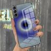 Cute Blue Evil Eye Phone Case For Samsung S26 S25 Plus S20 S20 Plus S22 Ultra S23 FE S21 Plus S21 Ultra Glass Cover