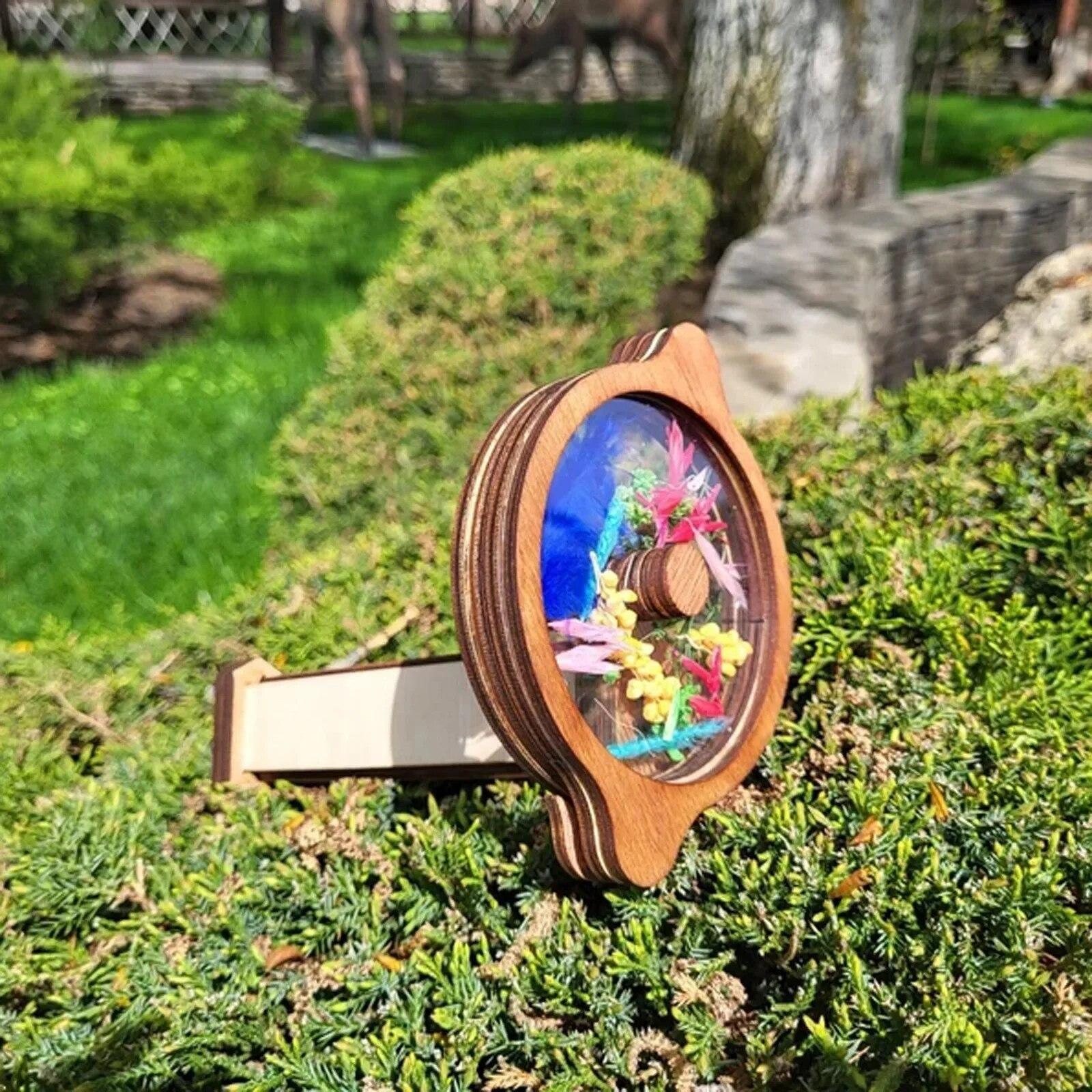 DIY комплект калейдоскопа для детей ясельного возраста деревянная игрушка-калейдоскоп 3D — фото 11