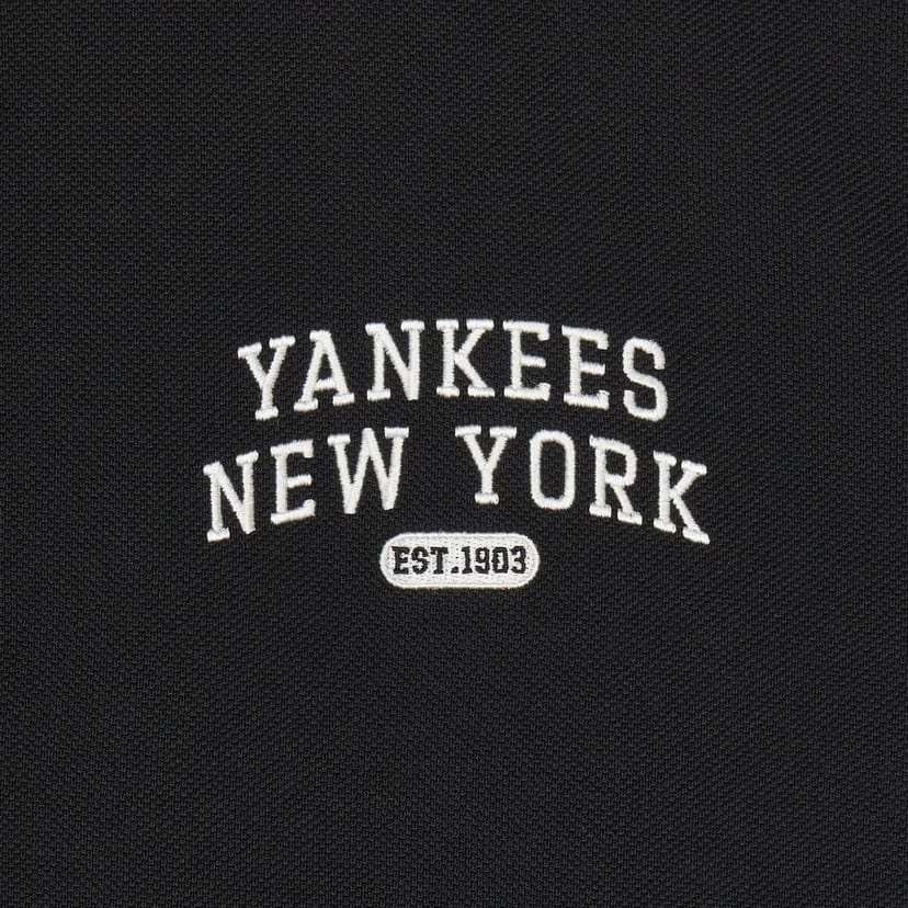MLB New York Yankees Polo Shirts Men's Black Polo Collar Moderate Other 3APQV0243-50BKS