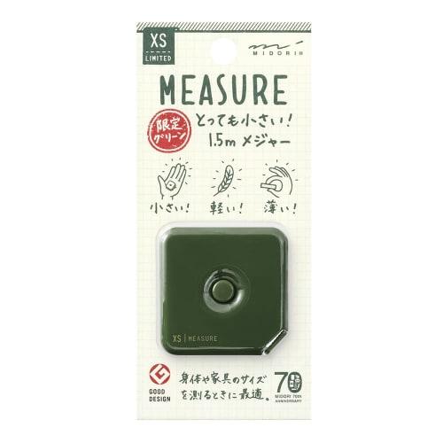 Midori XS Tape Measure, 1.5m, Green, 35442006