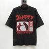 Ultraman Zero Chibi Style Kawaii Washed T Shirt Streetwear HipHop Vintage TShirts Tee Shirt for Men Women Short Sleeve Harajuku