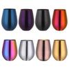 304 Stainless Steel Single Layer Titanium Plating Wine Glasses Round Beer Mug Color Plated Bar Big Belly Cup Restaurant Home Cup