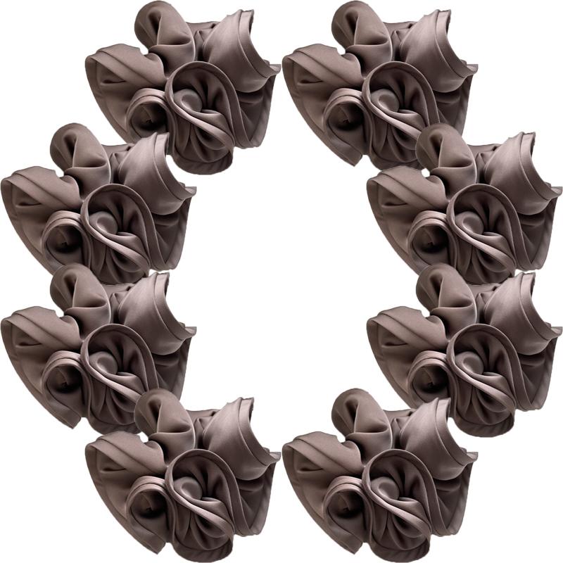 Satin Fungus Edge Hair Ring Female High-end Solid Color Scrunchie High Elastic Hair Accessories