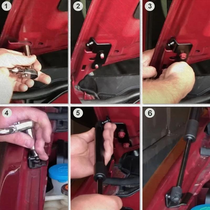 Hydraulic Bonnet Lift Support Rod Kit 700N Capacity With Mounting Brackets Easy Installation Suitable For D40 ACMAT ALTV