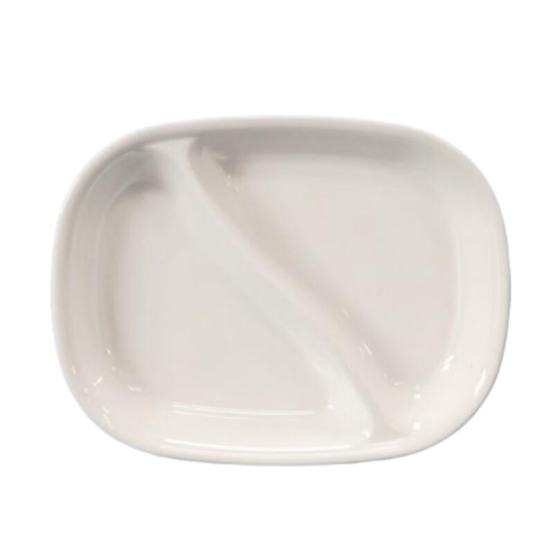 DISHJOY White Melamine Sectioned Serving Plates